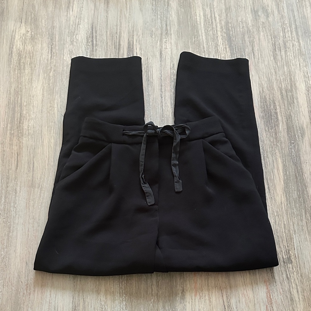 Wilfred Black Pants with Tie Waist